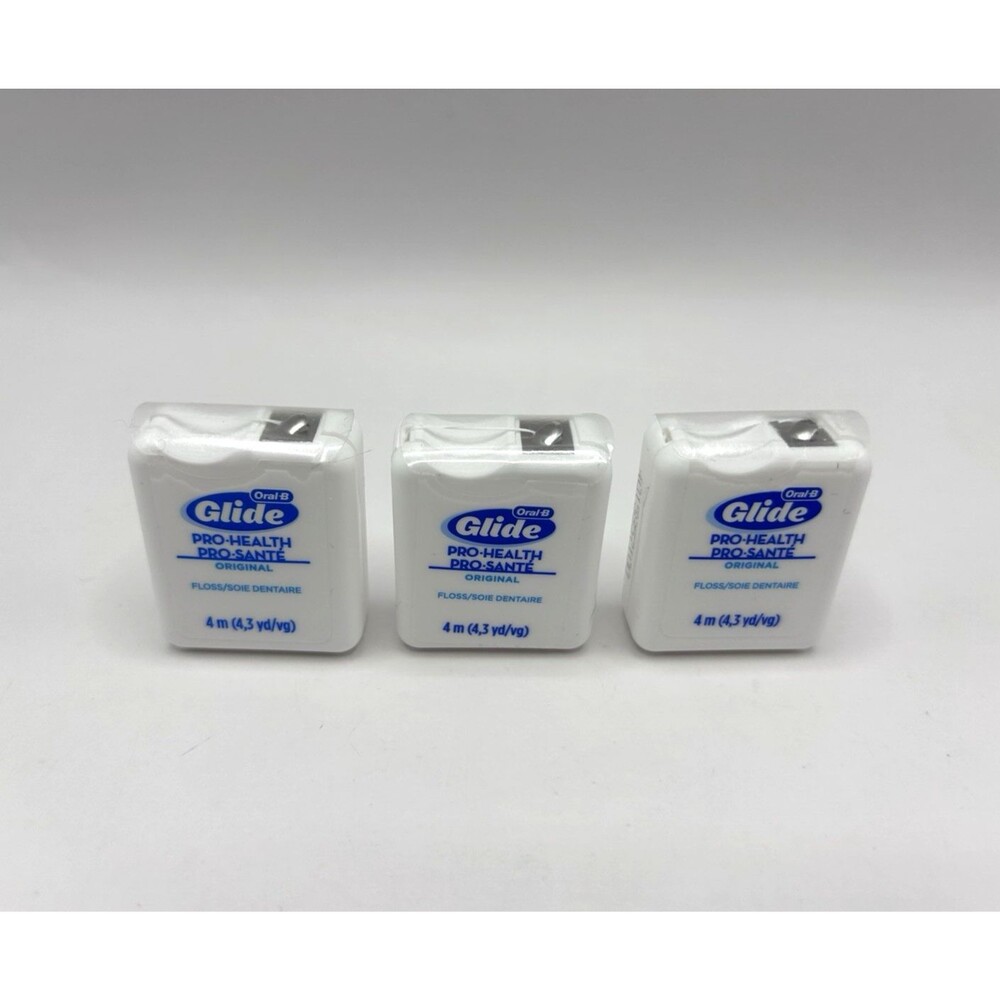 Oral B Glide Pro-Health Original Floss 4m 4.3Yd Travel Size Old Version Lot Of 3 - Picture 2 of 7
